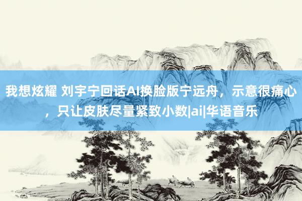 我想炫耀 刘宇宁回话AI换脸版宁远舟，示意很痛心，只让皮肤尽量紧致小数|ai|华语音乐