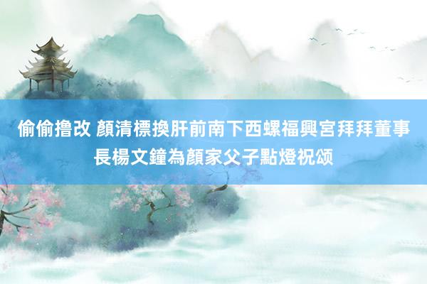 偷偷撸改 顏清標換肝前南下西螺福興宮拜拜　董事長楊文鐘為顏家父子點燈祝颂