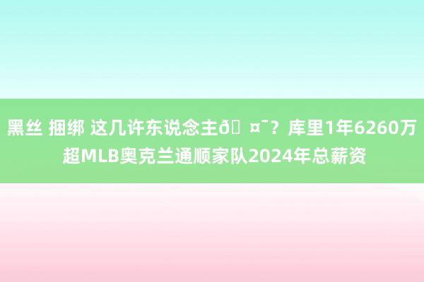 黑丝 捆绑 这几许东说念主🤯？库里1年6260万 超MLB奥克兰通顺家队2024年总薪资